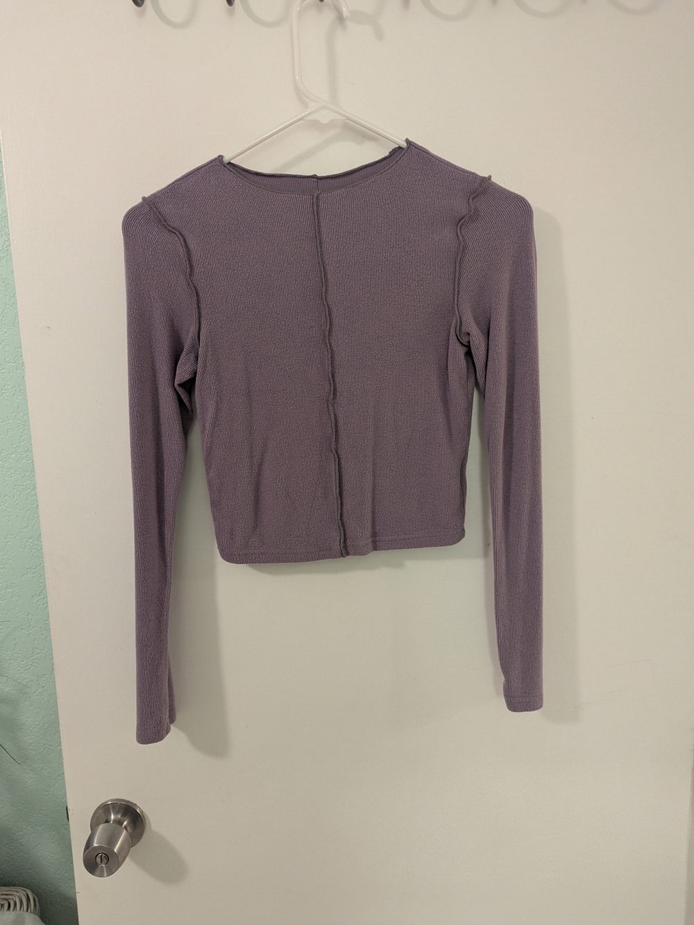 OGL Lilac Ribbed Long-Sleeve Top